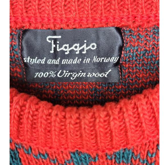 Vintage Figgjo 100% Virgin Wool Norwegian sz L - Picture 3 of 5